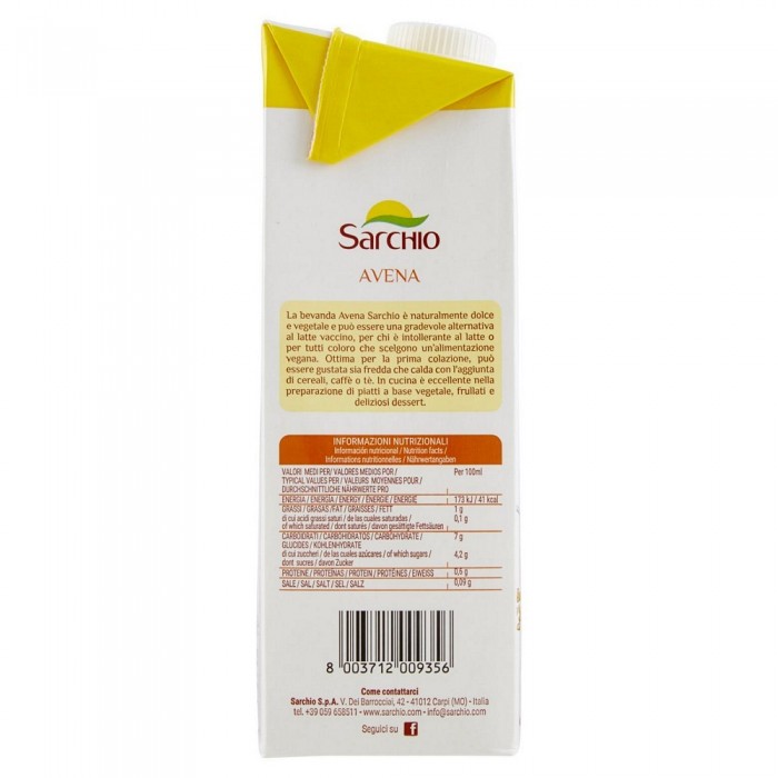 SARCHIO BEVANDA AVENA  LT.1