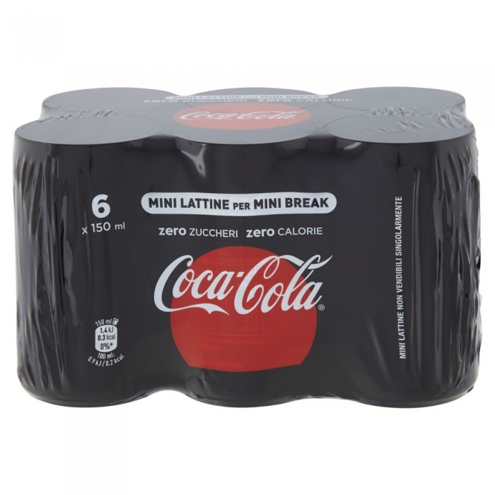 COCA COLA ZERO LATTINA CL.15 X 6