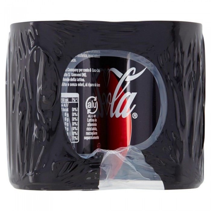 COCA COLA ZERO LATTINA CL.15 X 6