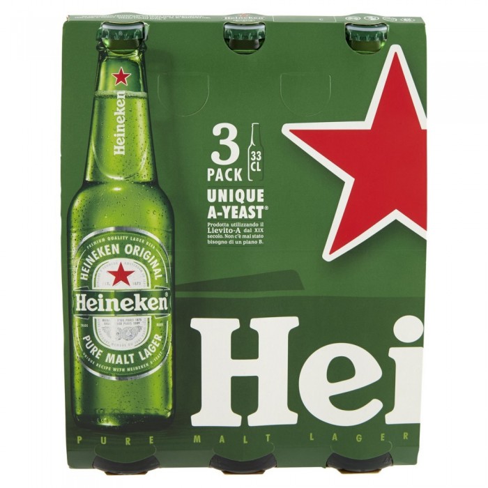 HEINEKEN BIRRA CL.33 X 3