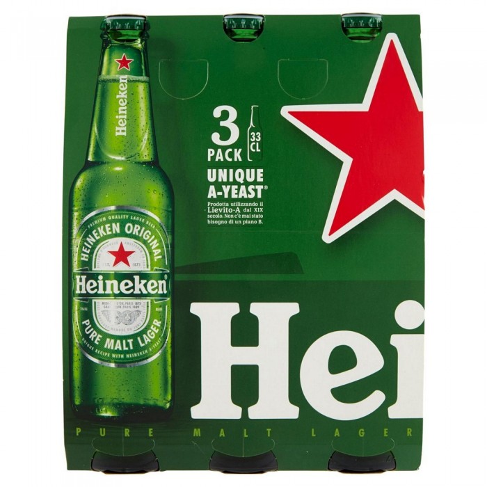 HEINEKEN BIRRA CL.33 X 3