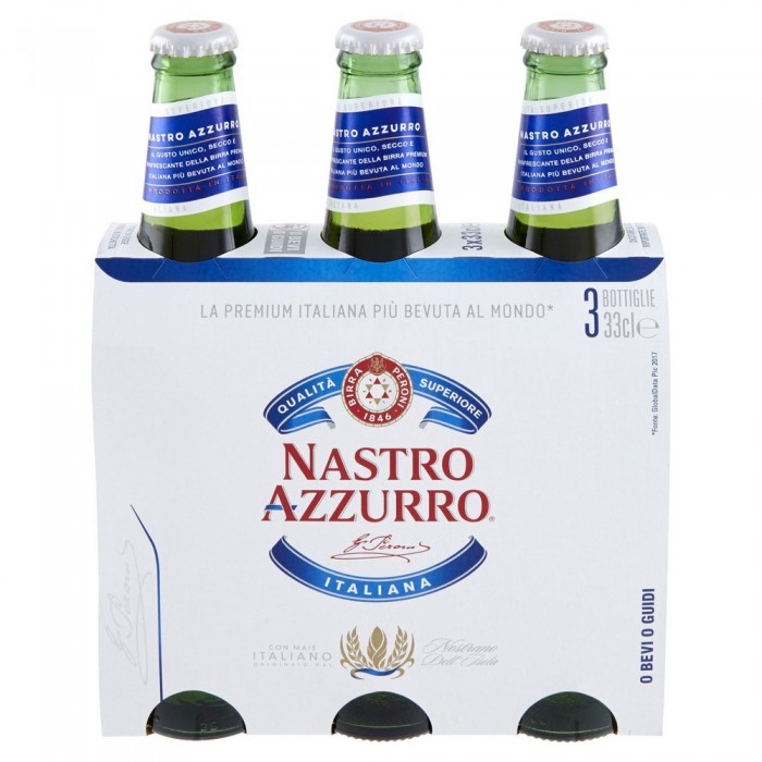 NASTRO AZZURRO BIRRA  CL.33 X 3