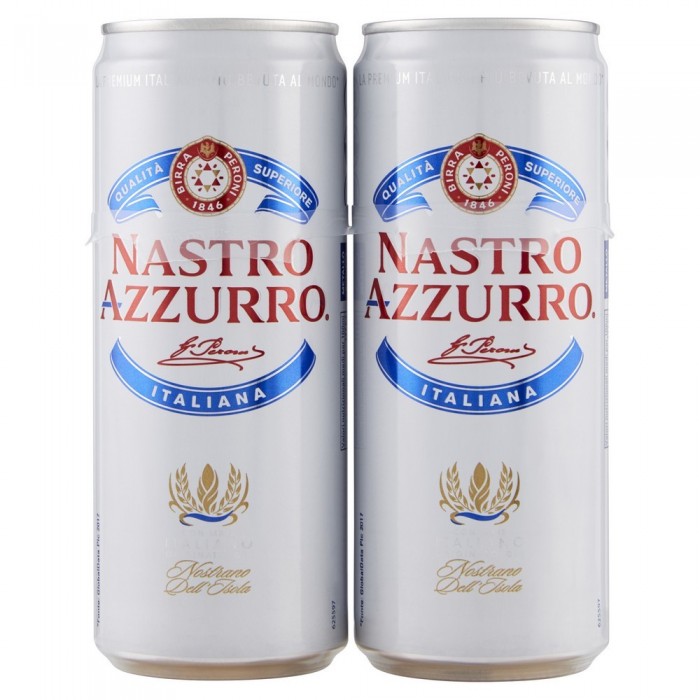 NASTRO AZZURRO BIRRA LATTINA CL.33x2