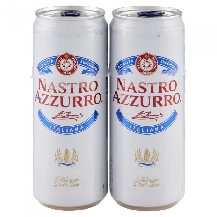 NASTRO AZZURRO BIRRA LATTINA CL.33x2