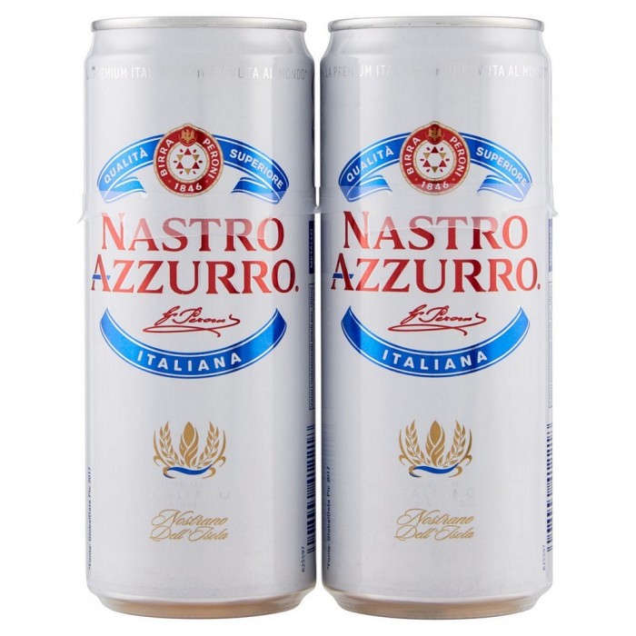 NASTRO AZZURRO BIRRA LATTINA CL.33x2