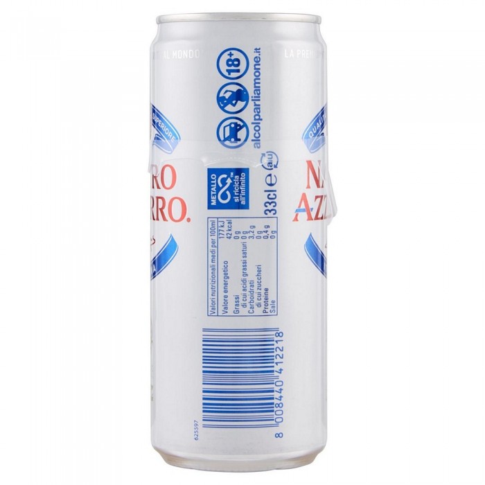 NASTRO AZZURRO BIRRA LATTINA CL.33x2