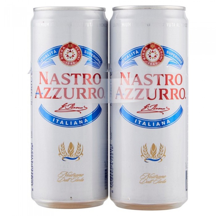 NASTRO AZZURRO BIRRA LATTINA CL.33x2