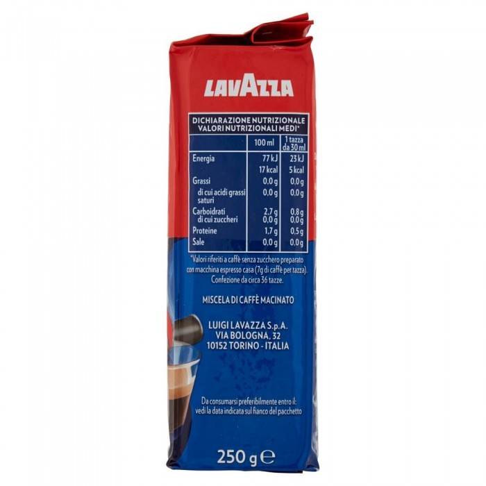 Lavazza Crema E Gusto Ricco Caffè Macinato Pacchetto gr. 250