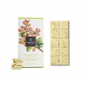 TAVOLETTA CIOCCOLATO BIANCO E PISTACCHIO AMEDEI G.50