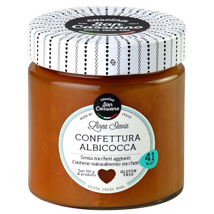 SAN CASSIANO CONFETTURA CON STEVIA ALBICOCCHE G.200
