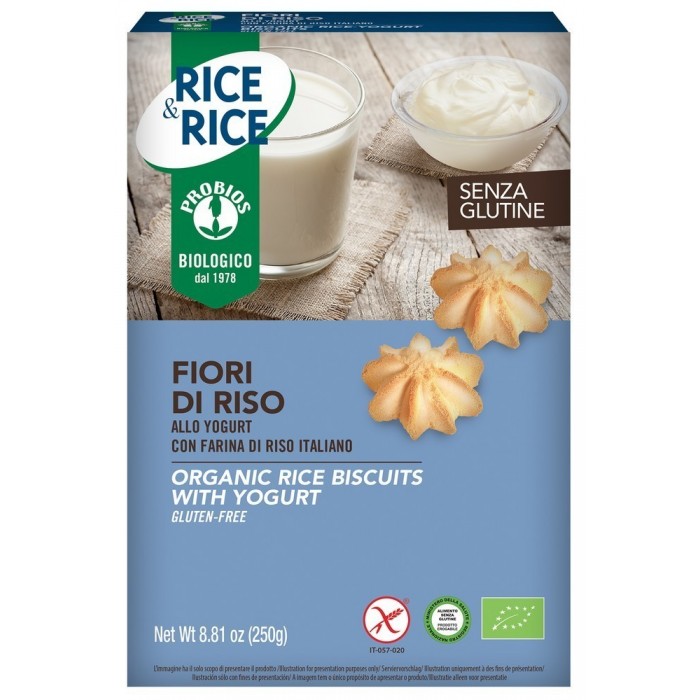 PROBIOS RICE&RICE BISCOTTI FIOR DI RISO BIO YOGURT GR. 250