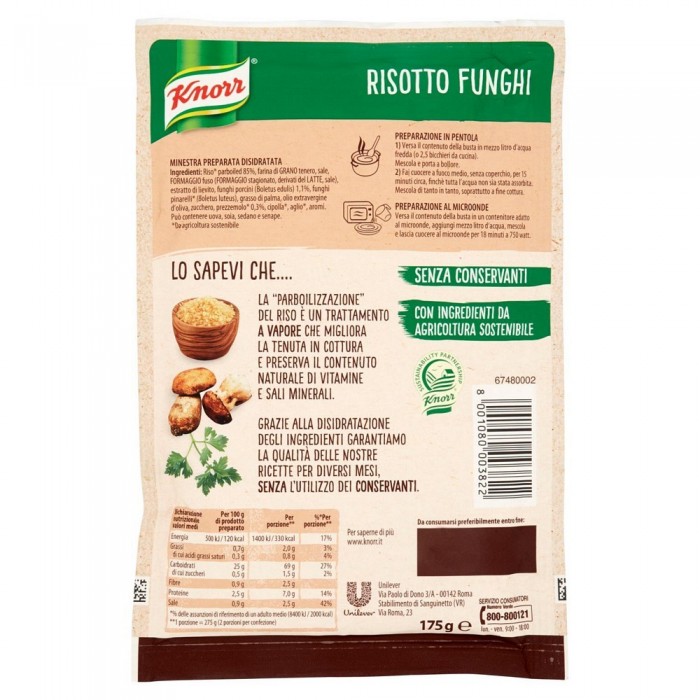 'RISOTTO KNORR FUNGHI GR.175'