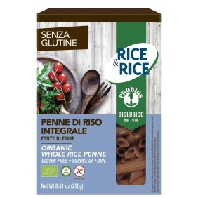 RICE&RICE PENNE RISO INTEGRALI GR.250