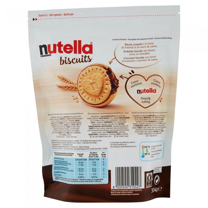 FERRERO NUTELLA BISCUITS G.304