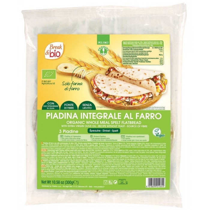 PROBIOS BREAK&BIO PIADINA FARRO  X 3