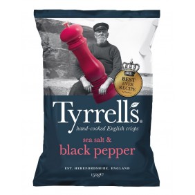 TYRRELLS CHIPS  PEPE NERO GR.150