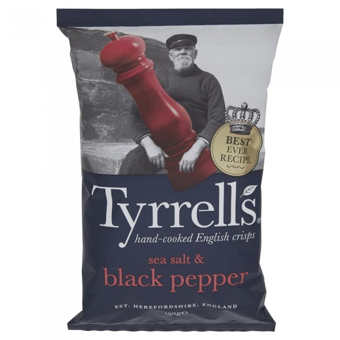 TYRRELLS CHIPS  PEPE NERO GR.150