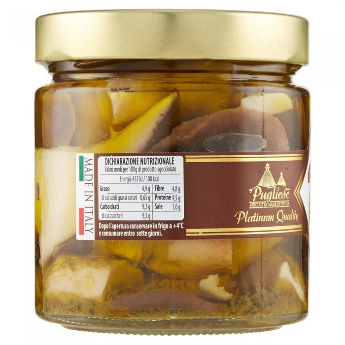 FUNGHI CARDONCELLI OLIO EXTRA VERGINE PUGLIESE GR.340