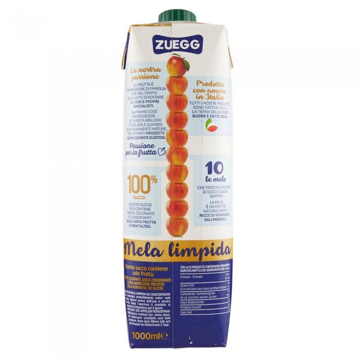 ZUEGG MELA LIMPIDA SENZA ZUCCHERI LT.1