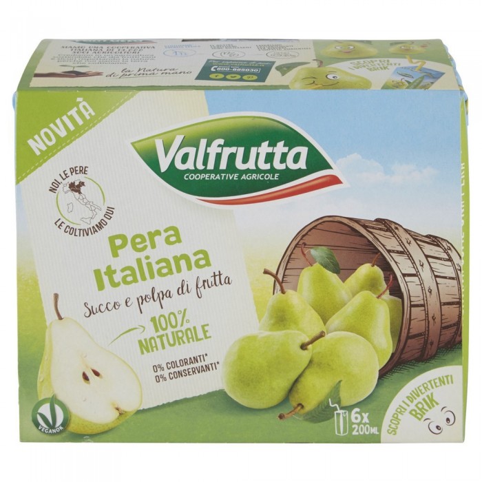 VALFRUTTA SUCCO  PESCA ML.200X6