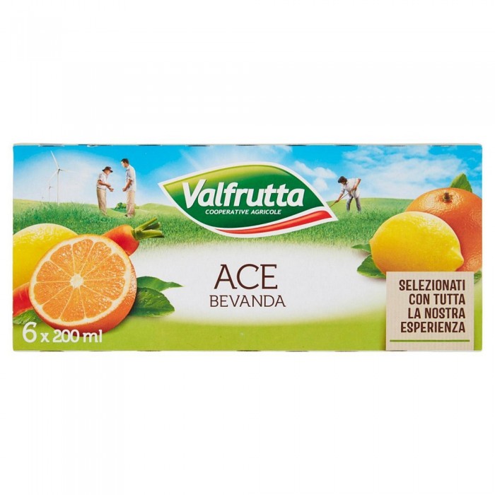 SUCCO VALFRUTTA A-C-E ML.200x6' - Numeri Primi Srl