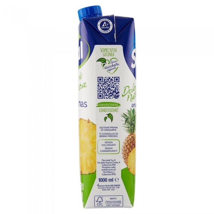 SANTAL SUCCO ANANAS 100% SENZA ZUCCHERO LT.1