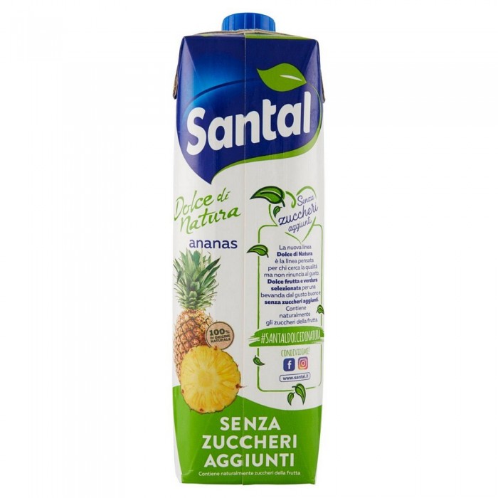 SANTAL SUCCO ANANAS 100% SENZA ZUCCHERO LT.1