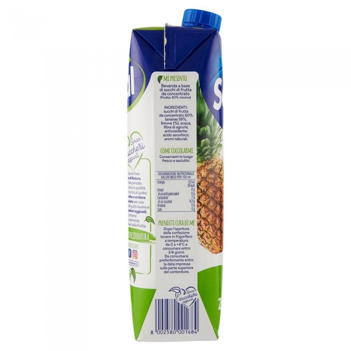 SANTAL SUCCO ANANAS 100% SENZA ZUCCHERO LT.1