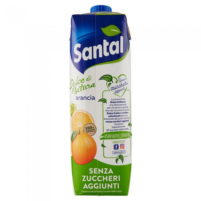 SANTAL SUCCO ARANCIA 100% SENZA ZUCCHERO LT.1