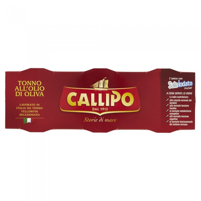 CALLIPO TONNO OLIO DI OLIVA GR.80 X 3