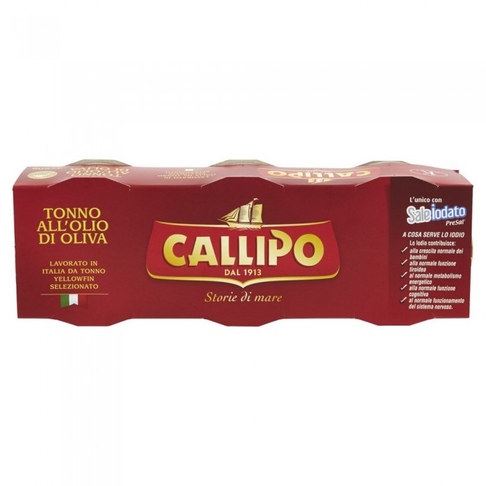 CALLIPO TONNO OLIO DI OLIVA GR.80 X 3