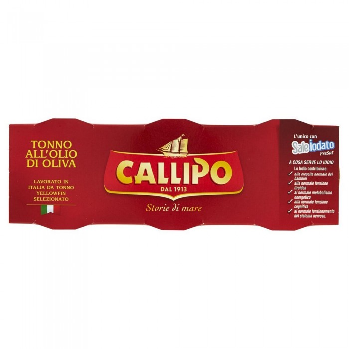 CALLIPO TONNO OLIO DI OLIVA GR.80 X 3