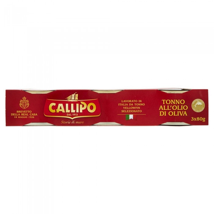 CALLIPO TONNO OLIO DI OLIVA GR.80 X 3