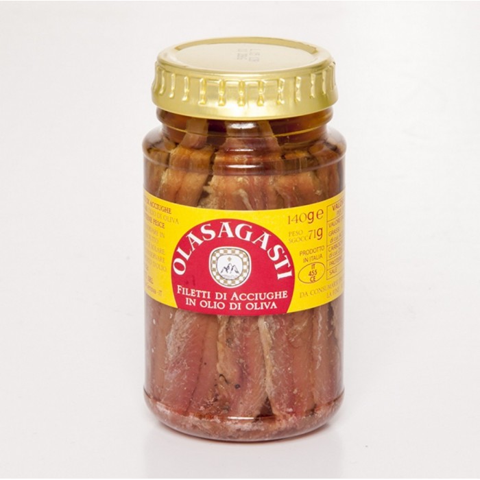 OLASAGASTI FILETTO DI ALICI IN OLIO DI OLIVA  GR.140