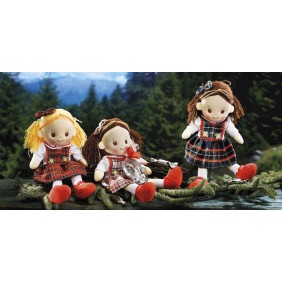 BAMBOLA TARTAN CON CIOCCOLATINI FLAMIGNI GR 130