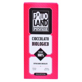 EQUOLAND TAVOLETTA DI CIOCCOLATO FONDENTE 100% GR. 50