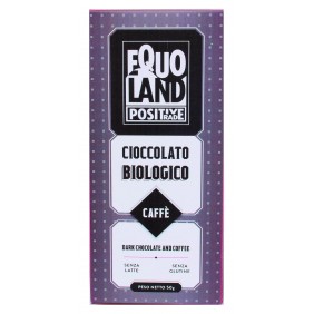 EQUOLAND TAVOLETTA DI CIOCCOLATO FONDENTE 70% AL CAFFE' GR. 50