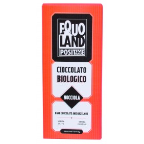 EQUOLAND TAVOLETTA DI CIOCCOLATO FONDENTE 70% CON NOCCIOLE GR. 50